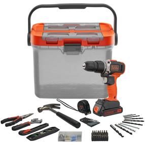 Akumuliatorinis smūginis gręžtuvas-suktuvas su akumuliatoriumi Black & Decker BCKSB02-QW, 18 V, 1.5 Ah