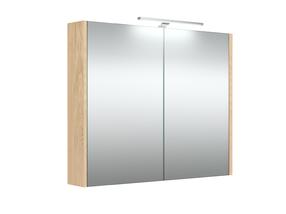Pakabinama vonios spintelė su veidrodžiu RB Bathroom Pure, rusva sp., 12 cm x 78.2 cm x 65 cm