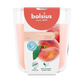 Свеча, ароматическая Bolsius True Scents Peach, 48 час, oранжевый цв.