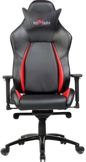 Игровой стул Red Fighter C2, 54 x 57.5 x 135.5 - 143 см, черный цв./красный цв.
