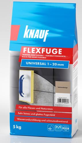 Glaistas siūlėms Knauf FLEXFUGE, dekoratyvinis, bahamos smėlio sp., 5 kg