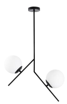 Šviestuvas kabinamas Opviq Dolunay 144-AV 521SHN1130, E27, 2 x 40 W, balta sp. / juoda sp.