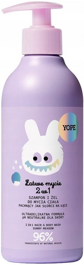 Bērnu dušas želeja un šampūns Yope 2 in 1, 400 ml