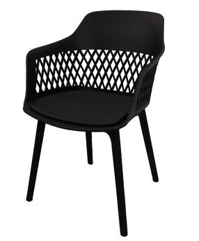 Ēdamistabas krēsls MN 7049PP 3510057, matēts, melna krās., 56 cm x 46 cm x 84 cm