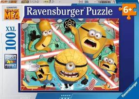 Puzle Ravensburger Despicable Me 4 Minions, 36 cm x 49 cm, 100 gab., daudzkrāsaina