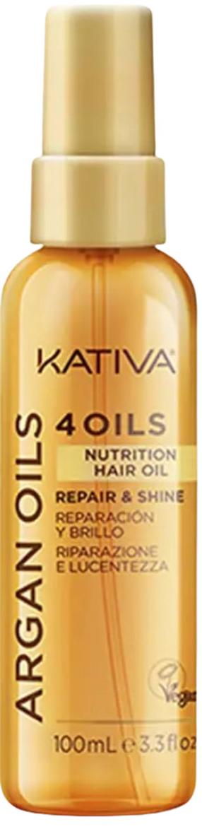 Масло для волос, распыляемый Kativa Argan Oil 4 Oils Nutrition, 100 мл