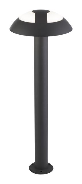 Brīvi stāvošs āra gaismeklis Searchlight Mushroom, 10W, LED, IP44, tumši pelēka krās., 17 cm x 73 cm