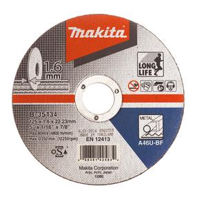 Griešanas disks Makita B-35134, 125 mm x 1.6 mm x 22.23 mm