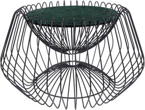 Kavos staliukas Kayoom Malibu 325, juoda sp./žalia sp., 60 cm x 60 cm x 35 cm