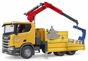 Rotaļu ceļamkrāns Bruder Scania Super 560R 03551, 1:16, dzeltena krās.