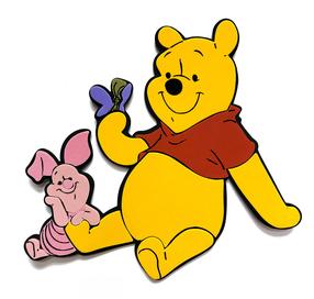 Dekoratīva uzlīme Disney Winnie The Pooh & Piglet, 21 cm x 25.5 cm