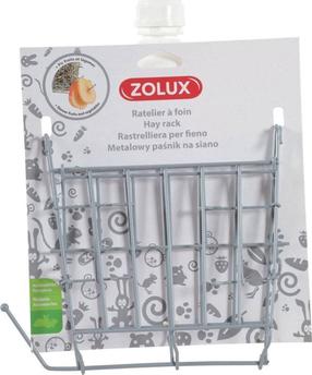 Siena turētājs grauzēju būriem Zolux Hay Rack, 19.5 cm x 7.5 cm x 17.5 cm, pelēka krās.