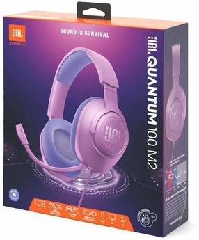 Vadu austiņas JBL Quantum 100 M2 JBLQTUM100M2PUR, violeta krās.