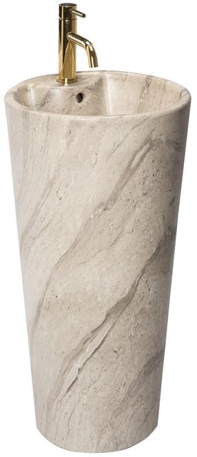 Vonios praustuvas Rea Blanka REA-U4664, keramika, 40 cm x 40 cm x 84 cm, marmuro sp.