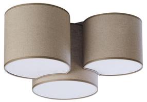 Светильник потолочный TK Lighting Mona Nature 3 6591, E27, 3 x 15 Вт, коричневый цв. / белый цв.