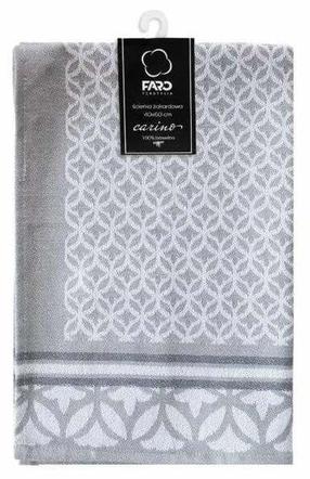 Virtuvinis rankšluostis Carino SDA-14, baltas/pilkas, 60 cm x 40 cm