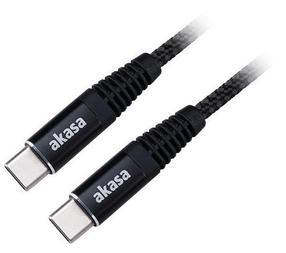 Kaabel Akasa USB Type-C, 1 m, must v.