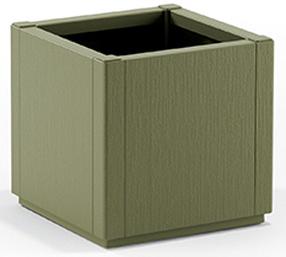 Цветочный горшок Stefanplast Ethica 68702, пластик, 36 см x 36 см, зеленый цв.