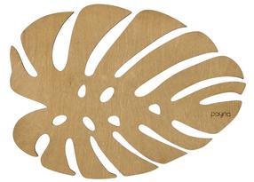 Stalo padėkliukas Hermia Monstera, 36 cm x 36 cm x 36 cm, 4 vnt., Geltona sp.