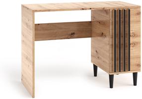 Rašomasis stalas su spintele ADRK Livia 07, 100 cm x 50 cm, 74.5 cm, ąžuolo sp.