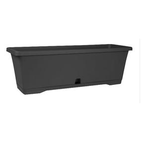Gėlių vazonas Domoletti TBTISB40-120, plastikinis, 40 cm x 17 cm, Ø 40 cm, pilka sp.