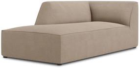 Sofa Micadoni Home Ruby Structured Fabric Chaise Longue, šviesiai ruda sp., kairinė, 181 x 93 cm x 69 cm