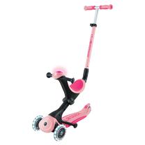 Bērnu skūteris Globber Go Up Deluxe Flash Lights, pasteļrozā krās.