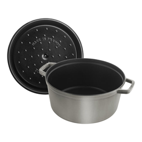 Emaliuotas ketaus puodas Staub La Cocotte 40509-312-0, Ø26 cm, 5.25 l, pilka sp.