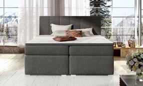 Lova dvigulė continental Bolero Sawana 05, 180 x 200 cm, tamsiai pilka sp., su čiužiniu