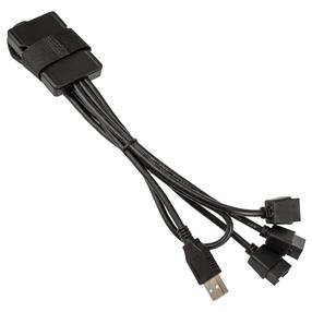 Skirstytuvas Lian Li PW-U2TPAB USB 2.0 Type-A, 3 x IDC 9-pin Male (vyriška), juoda sp.