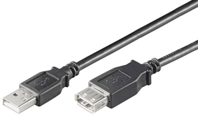 Kabelis MicroConnect Extension USB Type A Vīrietis, USB Type A Sieviete, 1.8 m, melna krās.