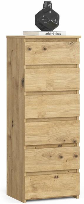 Kumode Akord Furniture Factory CL6, artisan oak krās., 109 cm x 35 cm x 40 cm