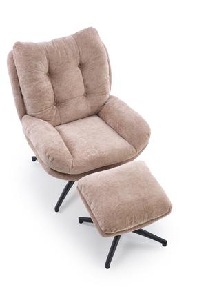 Krėslas su kojų atrama Leisure Furniture Pesto, smėlio sp., 92 cm x 76 cm x 96 cm
