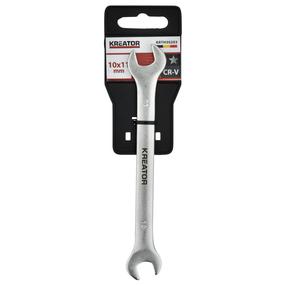 Atvērta gala uzgriežņu atslēga, divpusējs Kreator KRTH30203, 150 mm, 10 - 11 mm