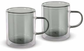  Dvigubo stiklo puodelių rinkinys Lamart Vaso LT9121, juoda sp., 0.350 l