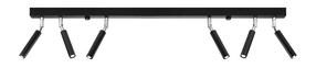 Šviestuvas lubų Sollux Eyetech 6 5903282799011, G9, 6 x 40 W, juoda sp. / juoda sp.