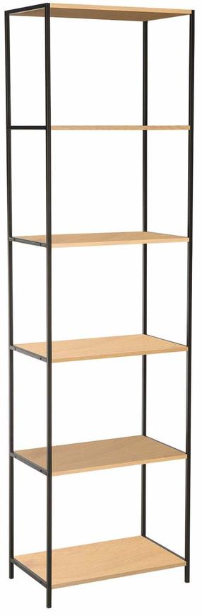 Напольная полка Home4you Harper 40715, коричневый цв./черный цв., 180 см x 50 см x 30 см