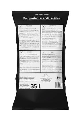 Arklių mėšlas daržovėms, gėlėms, daigams kompostuotas, birios, 35 l