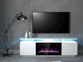 TV galds Cama Meble Eva, balta krās., 180 cm x 40 cm x 52 cm