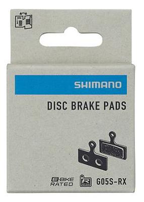 Diskinių stabdžių trinkelių rinkinys Shimano G05S Resin EBPG05SRXA, nerūdijantysis plienas/sintetinė derva, balta sp./sidabro sp.