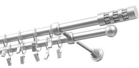 Karnīzes komplekts Olimp Cylinder Krysztal, 400 cm, Ø 19 mm, matēta hroma цв.