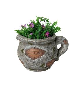 Dekoratīvais puķu pods NF80-261, 30 cm x 22 cm x 21 cm, brūna krās.