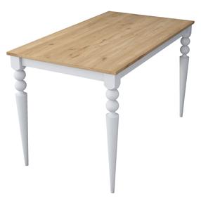 Valgomojo stalas Kalune Design JA104 2598, balta sp./riešuto sp., 120 cm x 70 cm x 73.8 cm