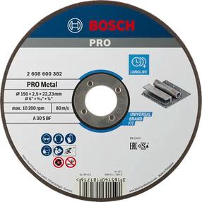 Pjovimo diskas kampiniam šlifuokliui Bosch Pro, 150 mm x 2.5 mm x 22.23 mm