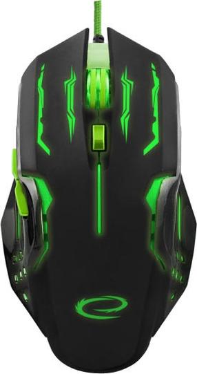 Žaidimų pelė Esperanza EGM403 Apache, juoda/žalia