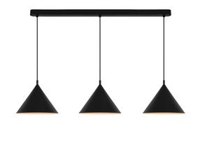 Šviestuvas kabinamas Domoletti Triangle P23022F-3B D22, E27, 3 x 40 W, juoda sp. / juoda sp.