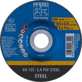 Pjovimo diskas kampiniam šlifuokliui Pferd PSF Steel EH, 125 mm x 2.4 mm x 22.23 mm