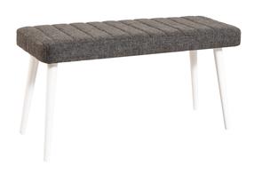 Prieškambario suoliukas Kalune Design Stormi 1053 - B, antracito sp./balta sp., 100 cm x 39 cm x 48 cm