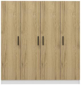 Шкаф Kalune Design Kale 2701, белый цв./ореховый цв., 52 см x 180 см x 190 см