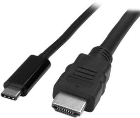 Tīkla kabelis StarTech CDP2HDMM1MB CDP2HDMM1MB USB Type-C, HDMI, 1 m, melna krās.